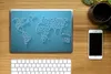 MuchoWow® Laptop Aufkleber Sticker Cover Weltkarte - Linien Produktbild-Vorschau 2