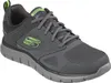 A single gray Skechers sneaker is shown from the side against a white background. Podgląd zdjęcia produktu