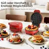 YASHE Mini-Waffeleisen ABW59C, 550 W, 10 cm, Antihaft, Produktbild-Vorschau 7