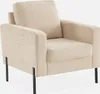 sweeek - Sessel mit Kord-Bezug und Metallfüßen - Beige Produktbild-Vorschau 1