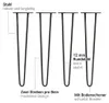 Mucola Gambe del tavolo Set di 4 gambe a forcina Telaio del Anteprima dell’immagine prodotto 5