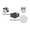 Contenitore COUNTRY square 14L - antracite Anteprima dell’immagine prodotto 4
