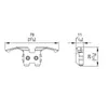 Technical drawing with dimensions of a product. Produktbild-Vorschau