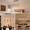 ZMH Lampe suspendue en rotin 3 flammes Lampe de table à Voir les images du produit 5