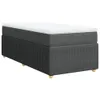 Boxspringbett mit Matratze Dunkelgrau 100x200 cm Stoff Produktbild-Vorschau 1