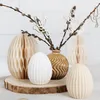 2 Osterei Figuren beige weiß sandgestrahlt Keramik Produktbild-Vorschau 2