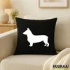 Huuraa Kissen Welsh Corgi Pembroke Silhouette 40x40cm mit Produktbild-Vorschau 2