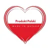 A heart shape with the Polish flag colors and text indicating "Produkt Polski" and "made in poland". Produktbild-Vorschau