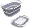 A folded and unfolded collapsible pet bathtub shown against a white background. Produktbild-Vorschau
