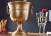 FineBuy Champagnerkühler Gold 28,5x37,5x28,5 cm Aluminium Produktbild-Vorschau 4