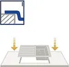 Diagram showing how to install a kitchen sink. Produktbild-Vorschau