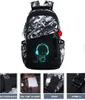 Oxford-gewebe Schulrucksack(Weiss+Musikerbrusttasche)für Produktbild-Vorschau 5