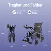 Elektrorollstuhl faltbar mit Joystick, Faltrollstuhl für Produktbild-Vorschau 3