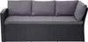 Schwarzes Polyrattan-Lounge-Esstischset dunkelgrau Produktbild-Vorschau 3