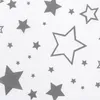A pattern of gray stars on a white background. Produktbild-Vorschau