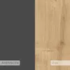 Knihovna Houseland Niho dub přírodní/antracit Náhled obrázku produktu 4
