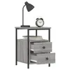 vidaXL Stolik nocny szary dąb sonoma 34x35,5x50 cm Materiał Podgląd zdjęcia produktu 4