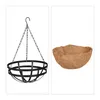 Relaxdays Blumenampel 3er Set, Kokoseinlage, HxD: 50x31 cm, Produktbild-Vorschau 6