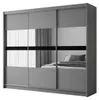 Krudox PRBT 250 cm Graphit Schwebetürenschrank Mit Spiegel Produktbild-Vorschau 2