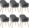 WOLTU 6X Esszimmerstühle Küchenstuhl Wohnzimmerstuhl Design Produktbild-Vorschau 1