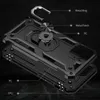 An exploded view of a black phone case with metallic accents, showing its different components. Produktbild-Vorschau