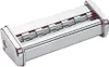 A close-up studio shot of a chrome pasta maker attachment. Produktbild-Vorschau