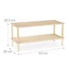 Scaffale per scarpe Relaxdays in legno, modello stretto a 2 Anteprima dell’immagine prodotto 4