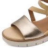 Sandalen mit Keilabsatz aus Leder Produktbild-Vorschau 11