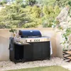 sweeek - Gasgrill 4 Brenner + 1 Seitenbrenner - Schwarz Produktbild-Vorschau 7