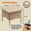 CASARIA® Polyrattan Beistelltisch 50x50x45cm Produktbild-Vorschau 7