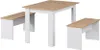 Eckbankgruppe Vicco Sentio Weiß/Goldkraft Eiche 112 x 73.6 Produktbild-Vorschau 1