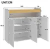 Merax Sideboard Schuhschrank mit LED, 3 Türen, Wellenfront Produktbild-Vorschau 5