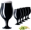 PLATINUX Schwarze Biertulpen Biergläser Set 6 Teilig 450ml Produktbild-Vorschau 1