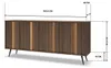 Sideboard Kommode 4-türig LUPO 183 cm Eiche Dunin 4x Produktbild-Vorschau 4