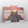 Bild auf Leinwand - Leinwandbild - 3 Teile - Brücke Holz Produktbild-Vorschau 4