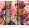 5-teiliger Einseitiger Vlies Paravent - Pastel roses II Produktbild-Vorschau 1
