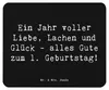 Mr. & Mrs. Panda Mousepad Spruch 1. Geburtstag Liebe Lachen Produktbild-Vorschau 1