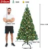 LZQ LED 210CM Künstlicher Weihnachtsbaum Tannenbaum  Grün Produktbild-Vorschau 2