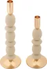 Mauro Ferretti Kerzenhalter Shuttle creme 2er-Set 10x25 cm Produktbild-Vorschau 2