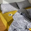 Sada povlečení 220x240 cm, šedá, 3dílná, 100% bavlna, Náhled obrázku produktu 4