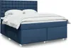 vidaXL Boxspringbett mit Matratze Blau 180x200 cm Stoff Produktbild-Vorschau 2