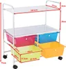 Rollwagen 4 Schubladen Bad Rollcontainer Küchenwagen mit Produktbild-Vorschau 2