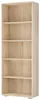 Bücherregal mit 5 höhenverstellbaren Fächern, 190x60x28cm, Produktbild-Vorschau 1