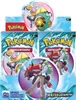A display box of Pokemon trading card game booster packs, featuring characters and the Pokemon logo. Podgląd zdjęcia produktu