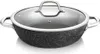 A close-up studio shot of a deep frying pan with a glass lid and silver handles, set against a white background. Náhľad obrázku produktu