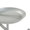 A close-up view of a light gray metal plant stand. Podgląd zdjęcia produktu