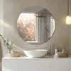 Großer runder Design Wandspiegel 80x80 cm – Rahmenloser Produktbild-Vorschau 2