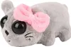 Niedliches, trauriges Hamster-Plüschtier mit rosa Schleife Produktbild-Vorschau 4