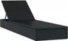 vidaXL Bain de soleil 1 pièce avec support Noir 201x55x62 Voir les images du produit 3