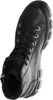 A black leather high-top boot shown from a top-down perspective against a white background. Voir les images du produit